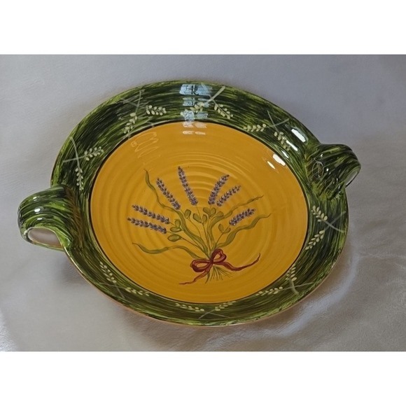 Hausenware by Mary Jane Mitchell 2001 Yellow Ceramic Serving‎ Bowl - Picture 2 of 11